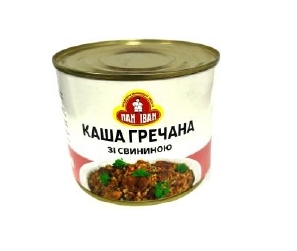 Каша гречана зі свининою ПАН ІВАН 525 г